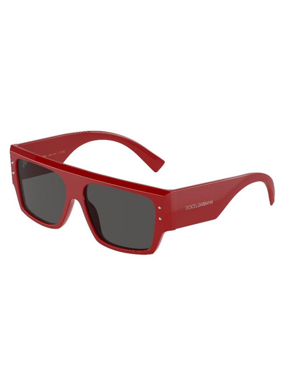 New Dolce&Gabbana Women's Sunglasses Red Square Grey Lens Acetate Frame DG4459
